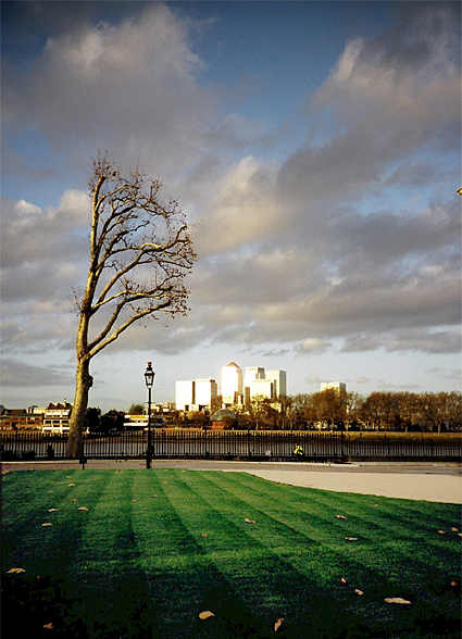 Looking towards the City