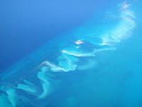 Flying over the Caribbean